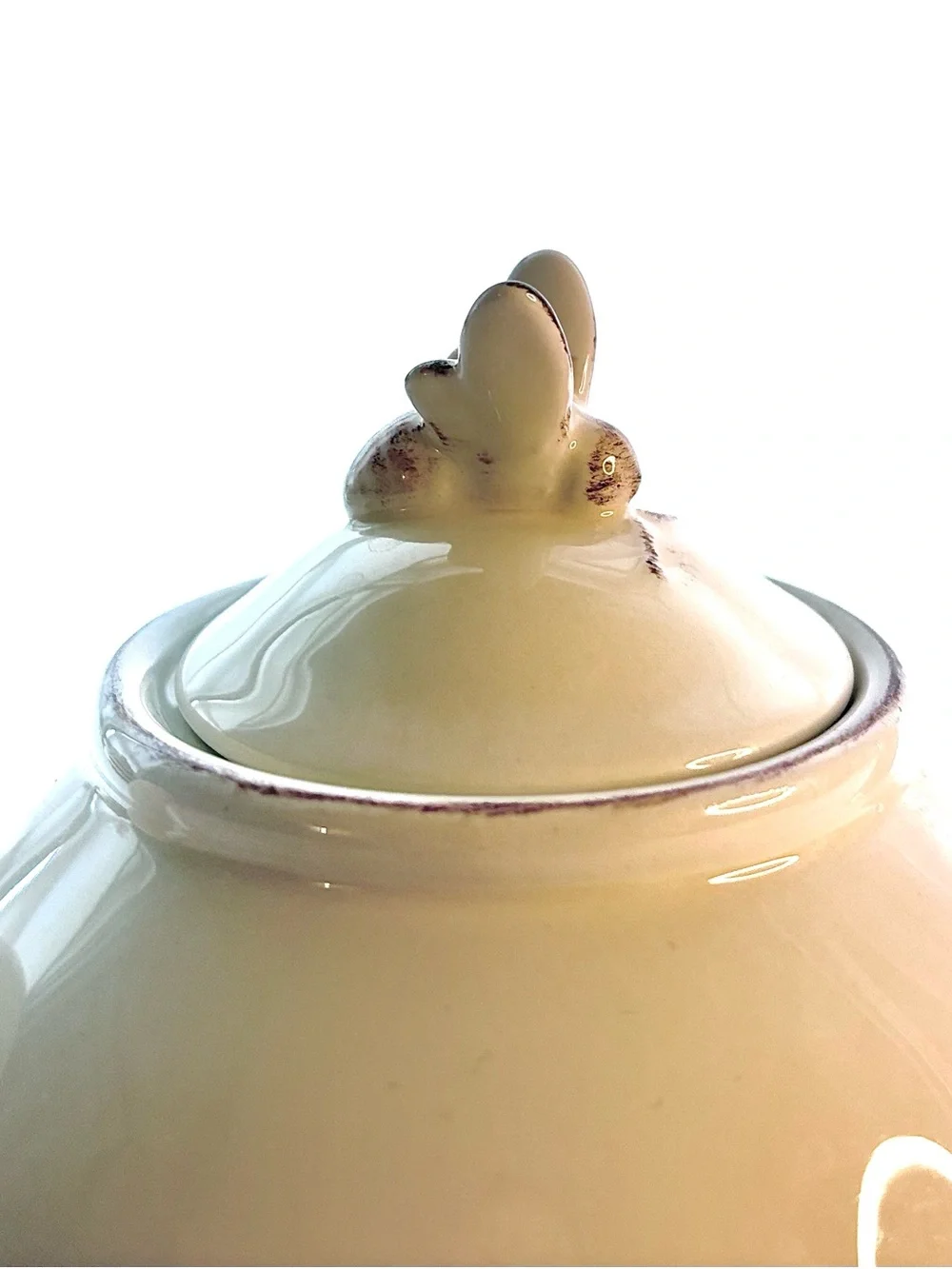 Demdaco Silvestri Hand Painted Teapot Honey Bee Bumblebee Rustic Honeycomb w Lid
